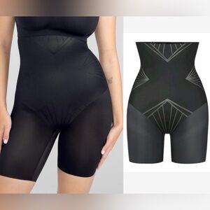 HONEYLOVE Shadowsculpt High Waist Shorts shapewear black size Medium New